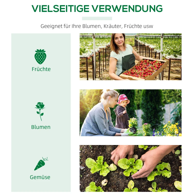 Outsunny foliekas met raam groen 119 x 60 x 60 cm