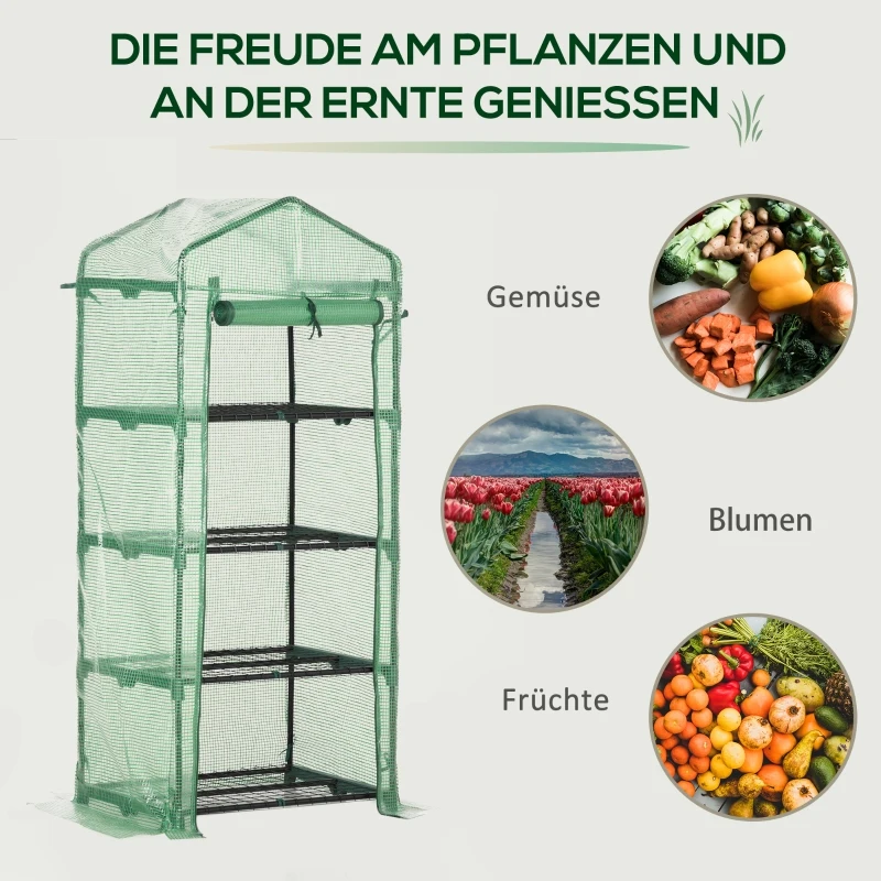 Outsunny kas donkergroen 69 x 50 x 160 cm