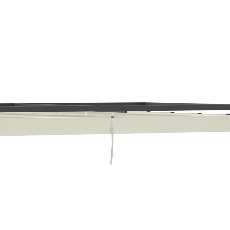 Outsunny 4 x 3(m) Outdoor Lean To Pergola Retractable Canopy Wall Mounted Gazebo Patio Shelter Sun Shade, Beige