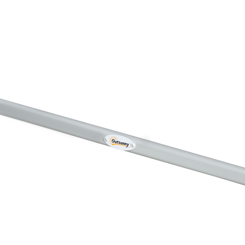 Outsunny Steel Frame Outdoor Garden Padded Sun Lounger w/ Pillow Black