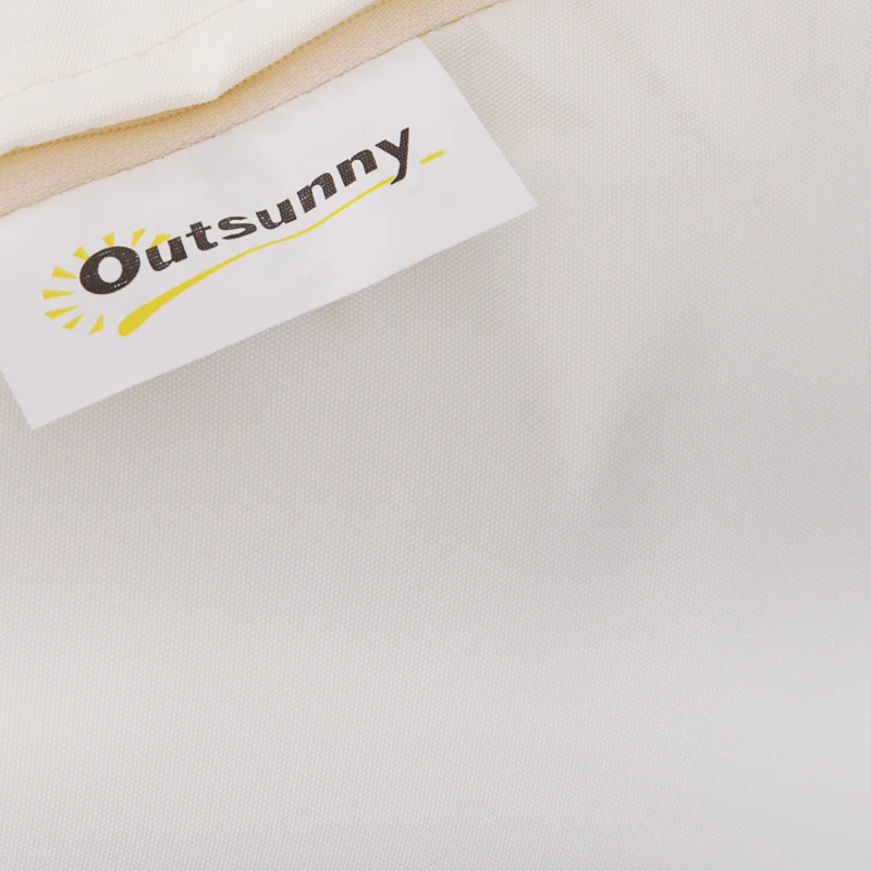 Outsunny Rattan Middle Chair Armless Sofa Single Garden Porch Furniture Wicker w/ Cushion and Pillow