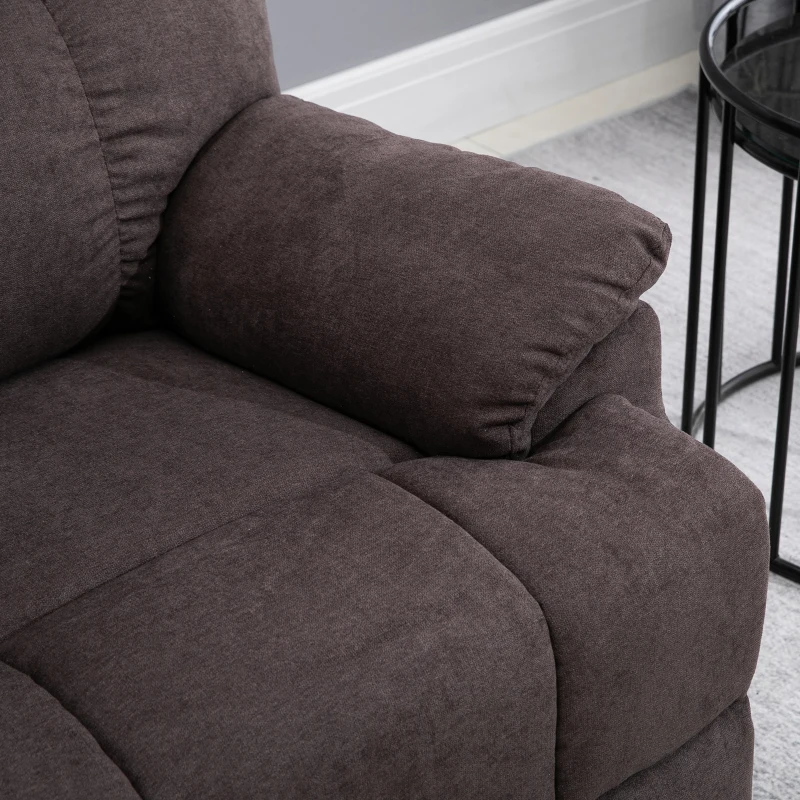 HOMCOM Poltrona Relax Alzapersona Massaggiante e Riscaldante, 83x95x105cm, Marrone
