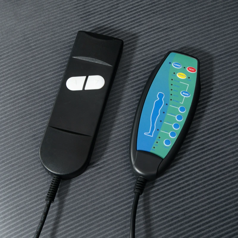 HOMCOM fotel telewizyjny z funkcją masażu pomoc przy wstawaniu pilot zdalnego sterowania ogrzewanie elektryczne funkcja leżenia tkanina poliestrowa metal kolor ciemnoszary 79 x 97 x 103 cm