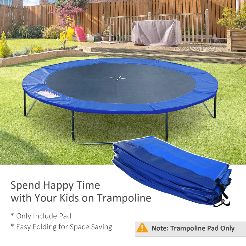 HOMCOM Φ244cm Trampoline Pad Pads Replacement Safety Surround Pads Padding - 8ft Blue