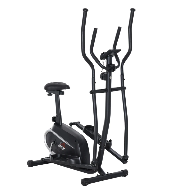 HOMCOM Rower treningowy z wyświetlaczem LCD czarny 103 cm x 62 cm x 151 cm