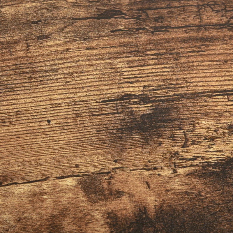 HOMCOM biurko regał na książki biurko komputerowe stół biurowy z 4 półkami możliwość regulacji płyta wiórowa E1 metalowa rama czarny + rustykalny brązowy 140 x 60 x 122 cm