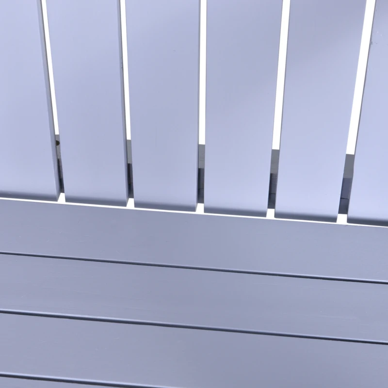 Outsunny Outdoor Classic Wooden Adirondack Deck Chair with Cup Holder - Grey