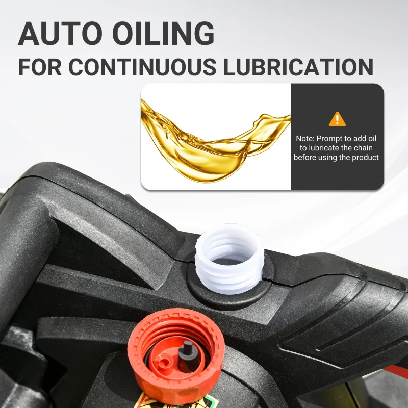 Outsunny 1600W Electric Chainsaw with Double Brake, Tool-Free Chain Tensioning and 16inch Guide Bar and Chain