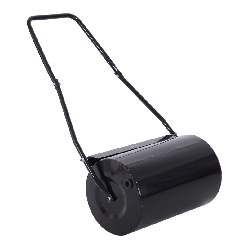DURHAND Lawn Roller, Steel, 50Lx32Wx105H cm-Black