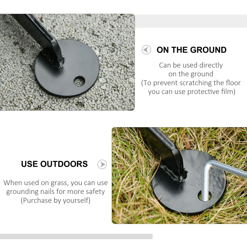 Outsunny Hammock Chair Stand Only Construction Heavy Duty Metal C-Stand Indoor Outdoor