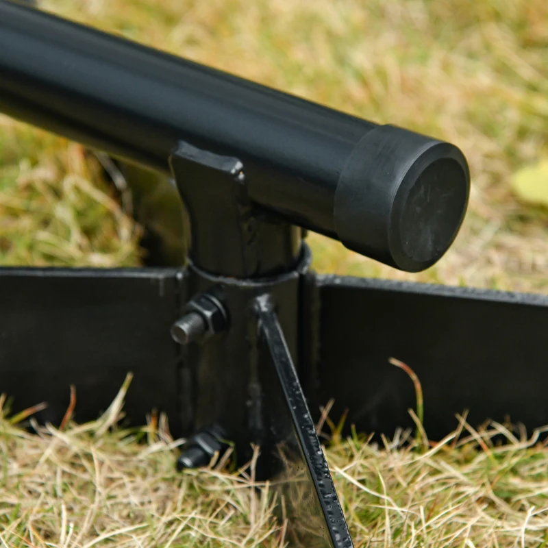 Outsunny Hammock Chair Stand Only Construction Heavy Duty Metal C-Stand Indoor Outdoor