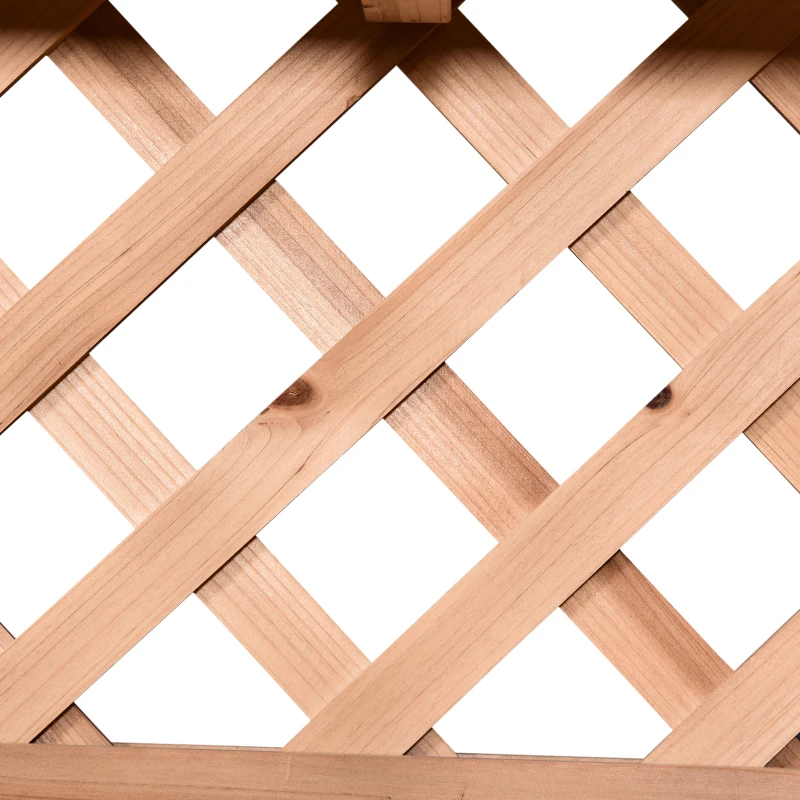 Outsunny Fir Wood Outdoor Garden Table w/ Drawer Potting Bench with Bottom Shelf Hooks Trellis for Garage Greenhouse