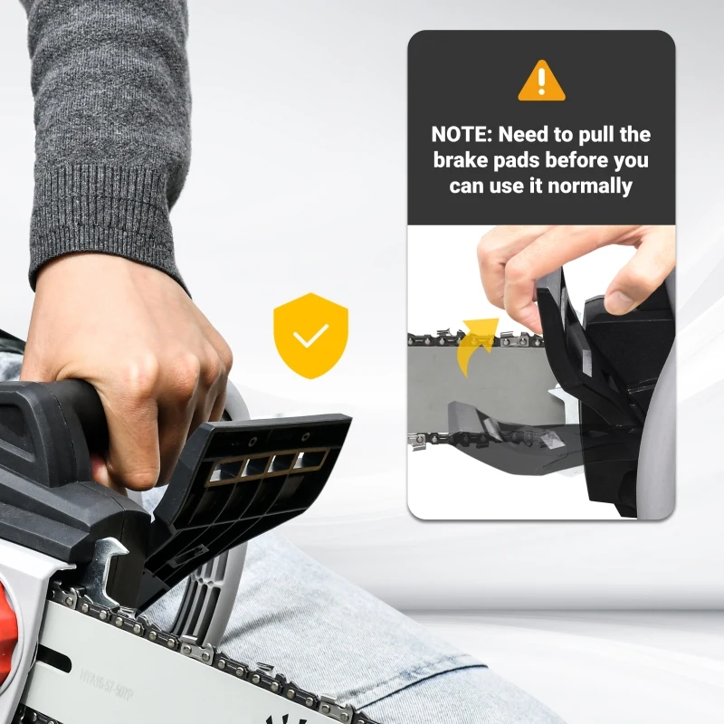 Outsunny 1600W Electric Chainsaw with Double Brake, Tool-Free Chain Tensioning and 16inch Guide Bar and Chain