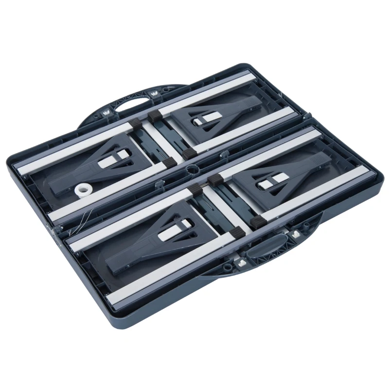 Outsunny Masa de Picnic cu Scaune, Pliabila si care se Inchide ca o Valiza, Masa cu Scaune de Camping din Aluminiu si Plastic