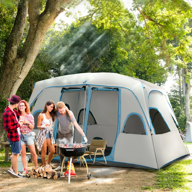 Outsunny cort camping 4-8 persoane, 400x 240x210cm