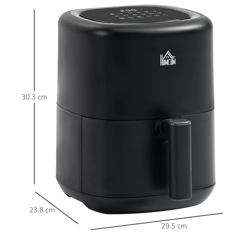 HOMCOM friteuza 12 programe, 3L, Air Fryer 1300W 29,5x23,8x30,3cm