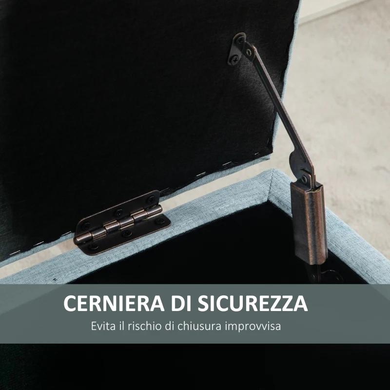 Homcom Banca Capitonata cu Spatiu de Depozitare – 120 cm(m-6)