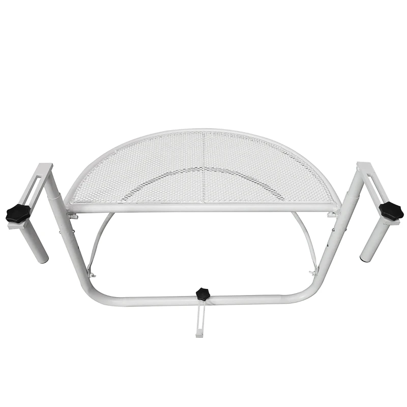 Outsunny Masuta Balcon Metal Alb Pliabila 3 Niveluri