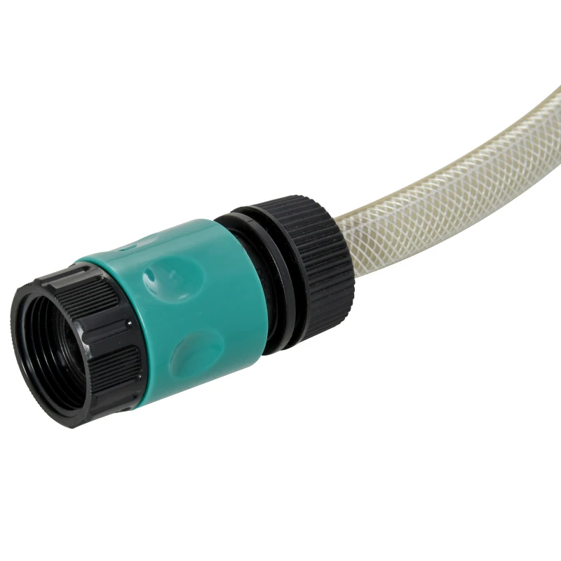 Outsunny Retractable Garden Water Hose Reel 49.2 ft Wall Mounted Auto Rewind and Slow Return System Any Length Lock