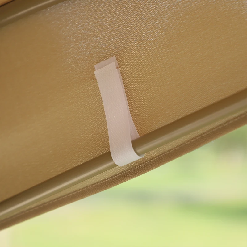 Outsunny Swing Chair, 170Lx110Wx153H cm-Light Brown/Brown/Beige