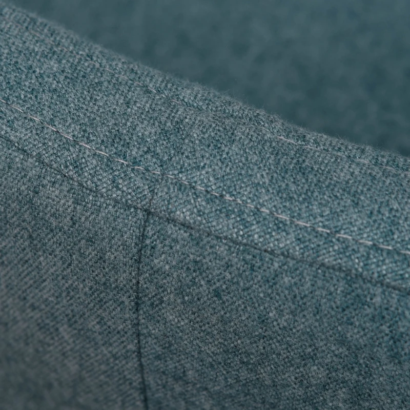 PawHut Dog Sofa Oval Shape Pet Bed, Cat Chair Couch with Sponge Padded Cushion, Washable Cover, Wooden Legs for Small and Medium Dogs - Light Blue