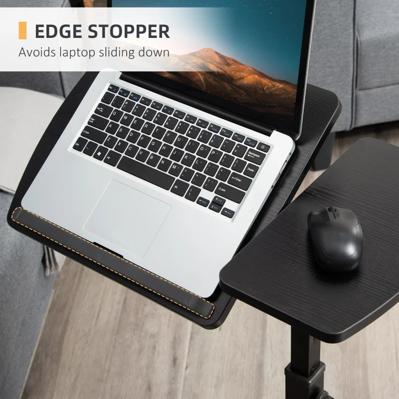 HOMCOM masa cu roti, suport PC 58x34x72-90cm