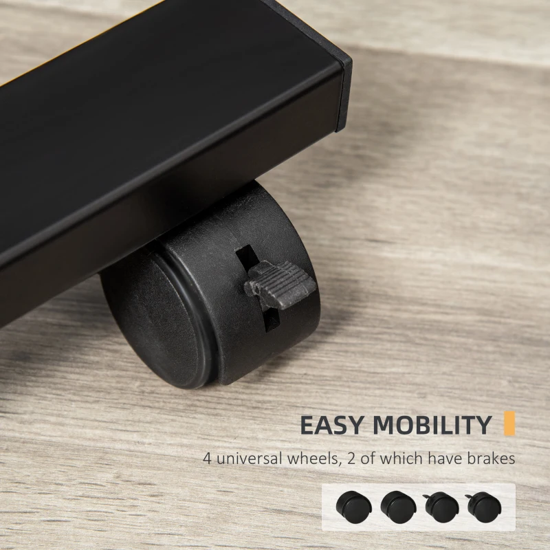 HOMCOM masa cu roti, suport PC 58x34x72-90cm