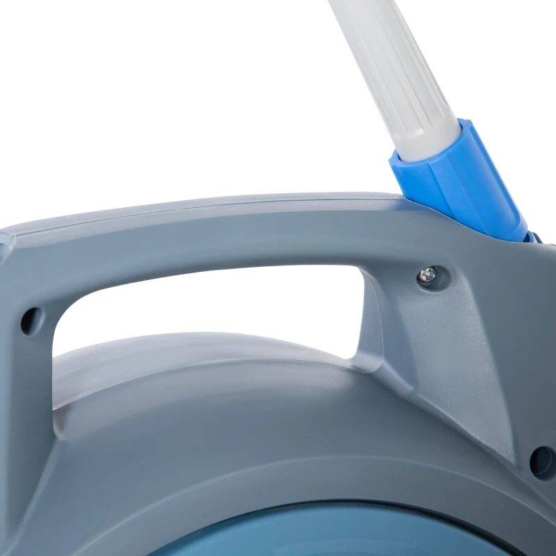 Outsunny Retractable Garden Hose Reel with 10m + 10m Hose and Simple Manual Rewind, Compact and Lightweight