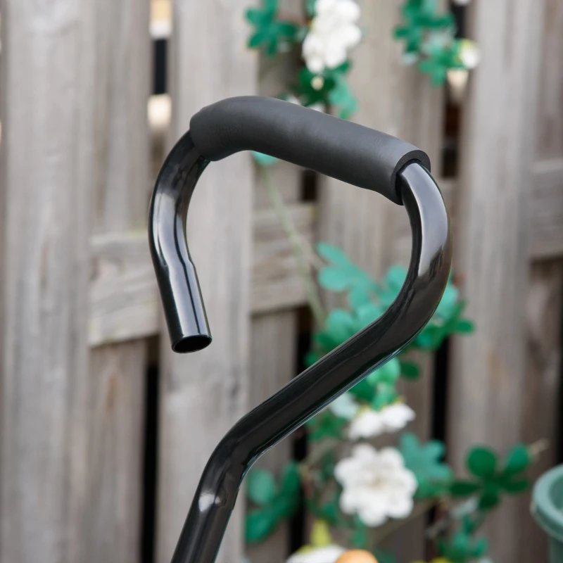 Carucior de Gradina Outsunny cu Structura din Otel si Anvelope, Maner Moale, Capacitate 250 kg, 108x52x100cm, Verde