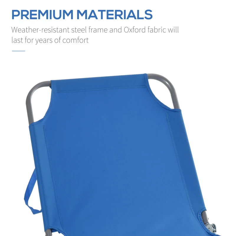 Reclining Beach Chaise Lounge Folding Chair Adjustable Sleeping Bed