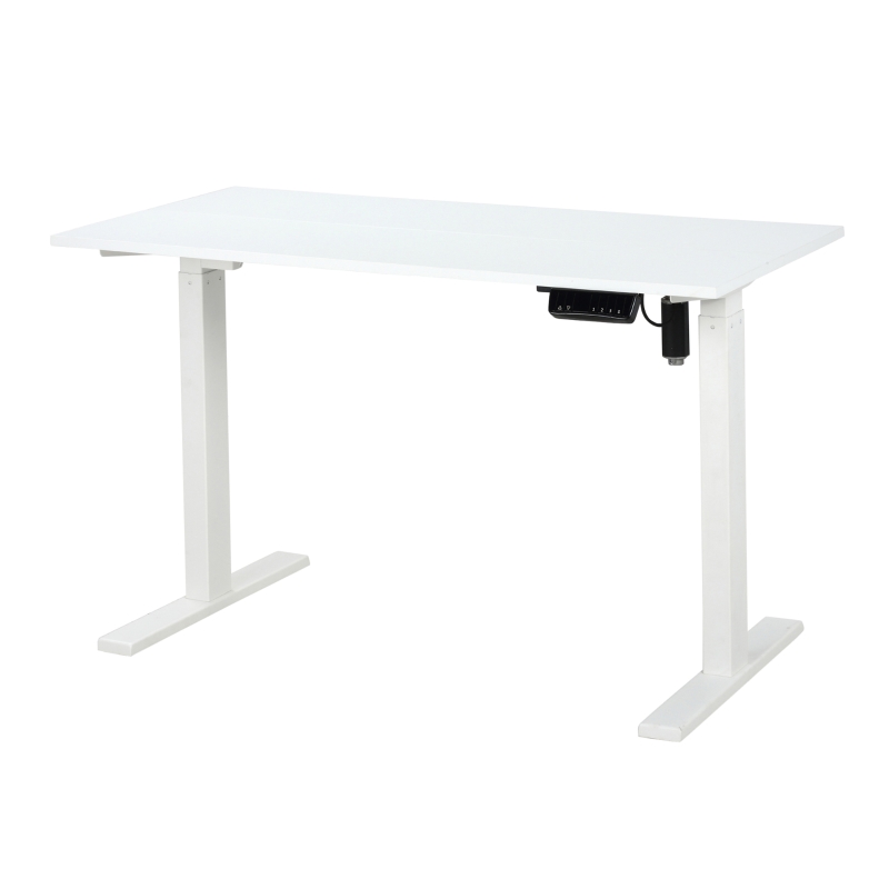 Vinsetto Birou reglabil pe 3 Inaltimi Design Anti-coliziune, 120x60x74.5-114.5cm, Alb