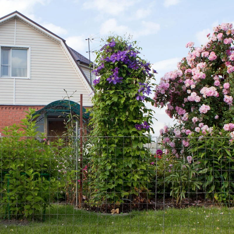 PawHut Rola de Plasa pentru Tarc de 10 m din Otel, Gard de Siguranta pentru Animale de Exterior cu Acoperire din PVC, 7,5 x 10 cm