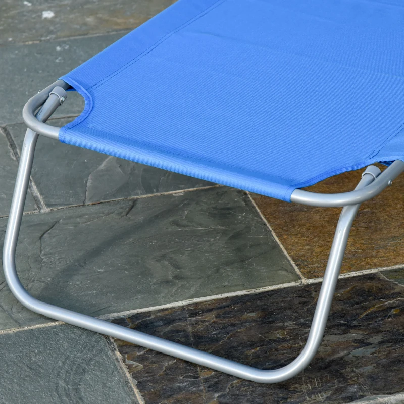 Reclining Beach Chaise Lounge Folding Chair Adjustable Sleeping Bed