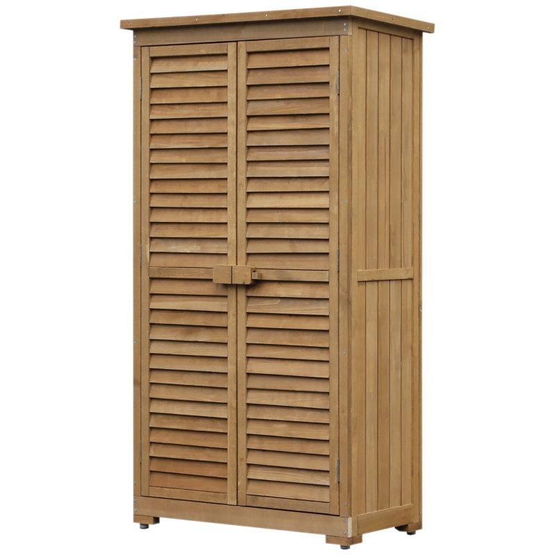 Outsunny Gartenschrank 87 cm x 46,5 cm x 160 cm