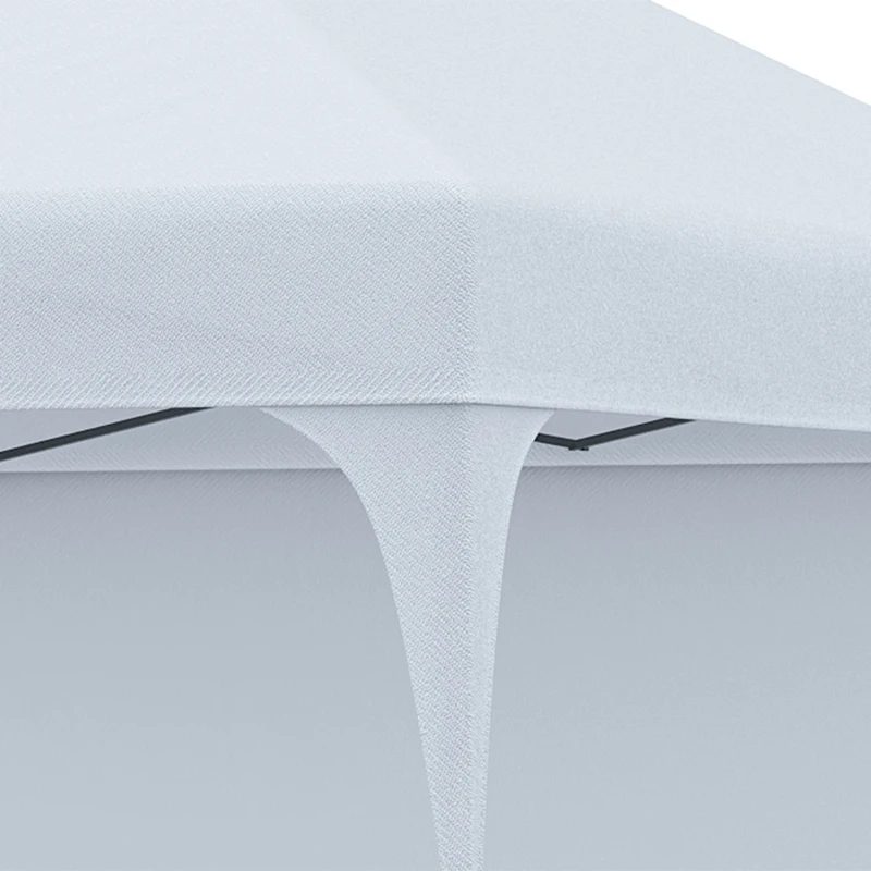Outsunny Tonnelle pop-up tente barnum de jardin pliant avec paroi latérale amovible + sac de transport acier tissu Oxford 3 x 3 x 2,65 m blanc