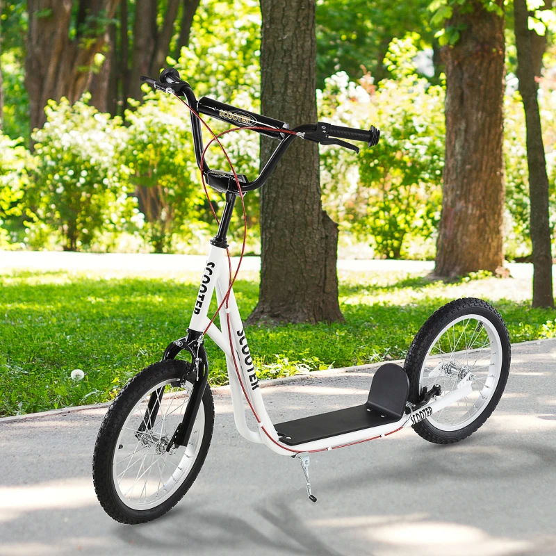 Trottinette patinette enfants grandes roues guidon réglable béquille