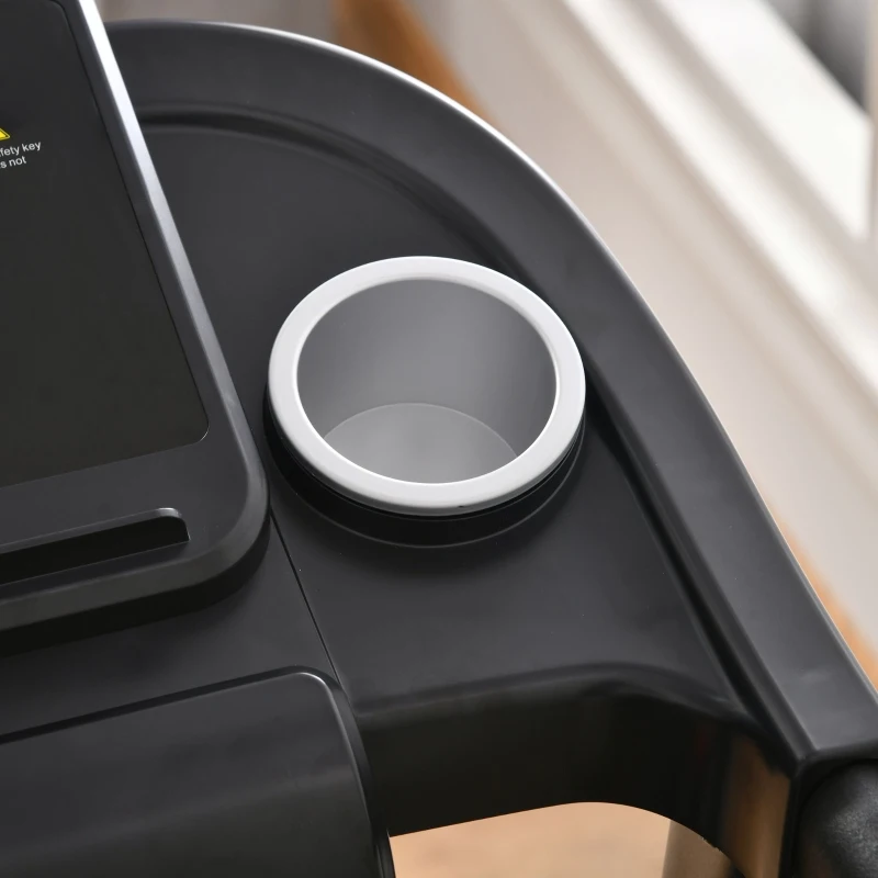 HOMCOM Tapis de course électrique tapis roulant pliable 1-12 Km/h moteur 500 W silencieux affichage LED 12 programmes 2 porte-gobelets support téléphone134 x 60 x 118 cm