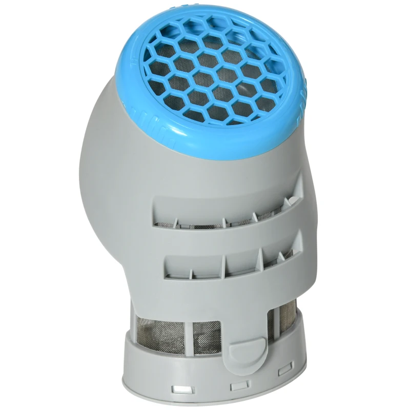 Outsunny Aspirateur de piscine électrique portable rechargeable avec brosse et cartouche filtrante, multi-vitesse, sans fil - gris et bleu