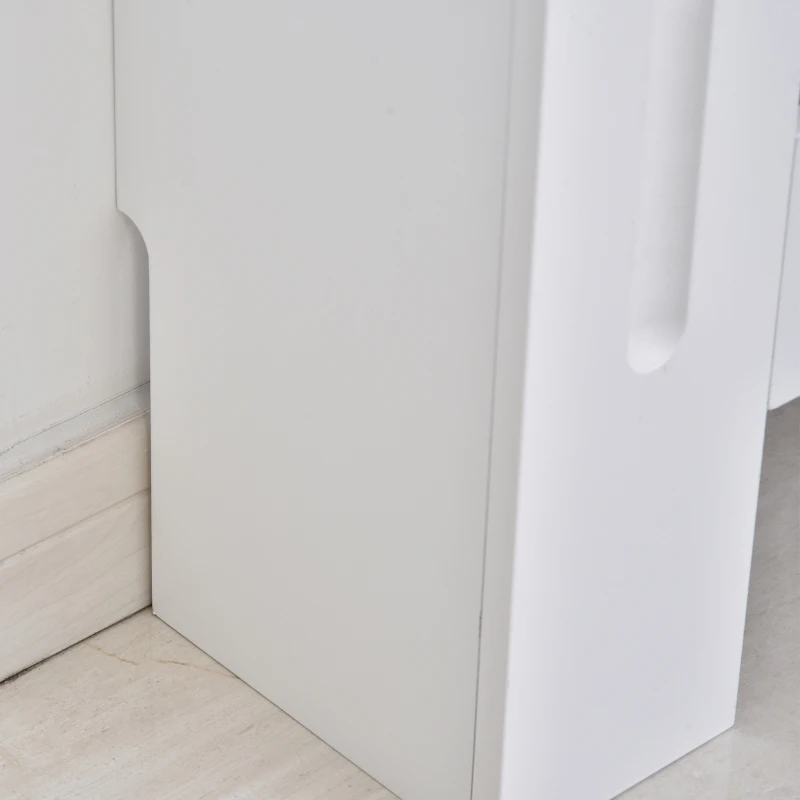 HOMCOM masca de calorifer, din lemn MDF, 112x19x81cm, alb(m-10)