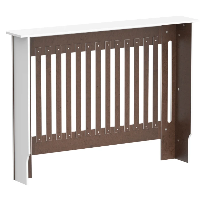 HOMCOM masca de calorifer, din lemn MDF, 112x19x81cm, alb(m-11)