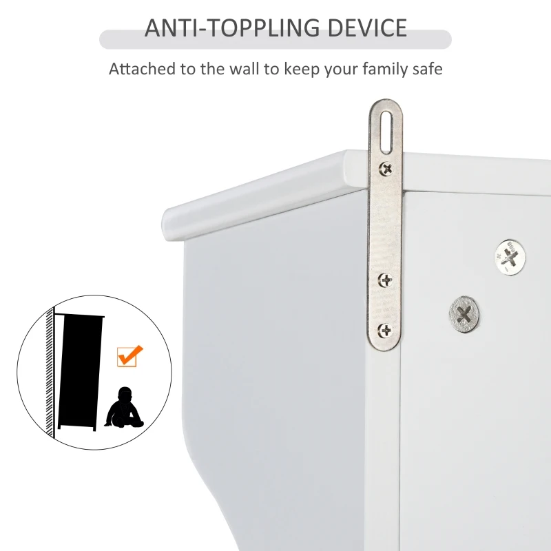 HOMCOM Hall Tree with Storage Bench Coat Racks 4 Hooks Wooden Seat Space Saving Simple Robust White