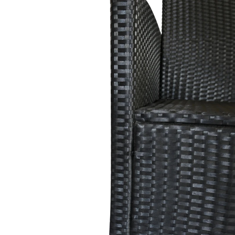 Outsunny 4 PCS Outdoor Patio Furniture Sets All Weather PE Rattan Chair set Indoor Outdoor Backyard Garden Coffee Table with Cushions Cream White