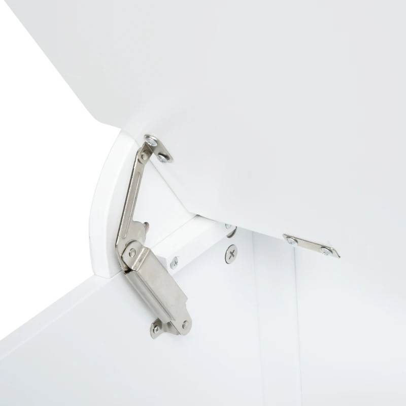 HOMCOM Hall Tree with Storage Bench Coat Racks 4 Hooks Wooden Seat Space Saving Simple Robust White