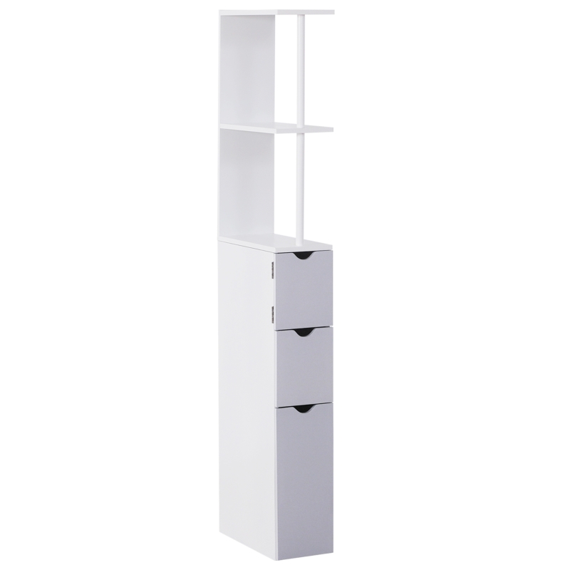 HOMCOM Bathroom Storage Cupboard,15Wx31.5Dx34H cm-White