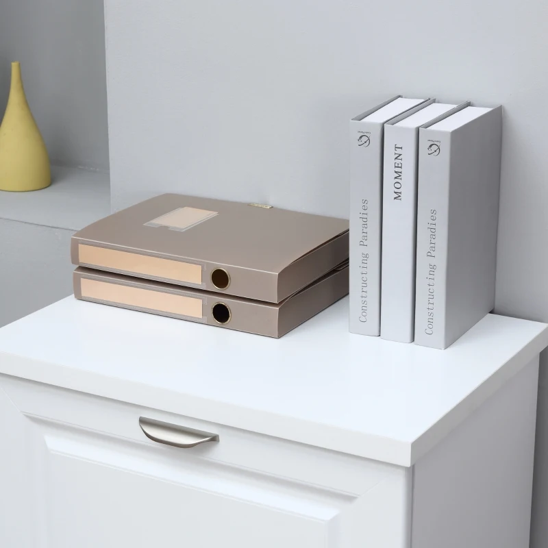 HOMCOM Modern Filing Cabinet with 2 Drawers, Handle, Printer Table, Vertical File Cabinets, for Home, Office, White