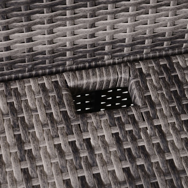 Trzyczęściowy meble ogrodowe komplet stolik z krzesłami stolik kawowy schowek 5-stopniowa regulacja oparcia PE