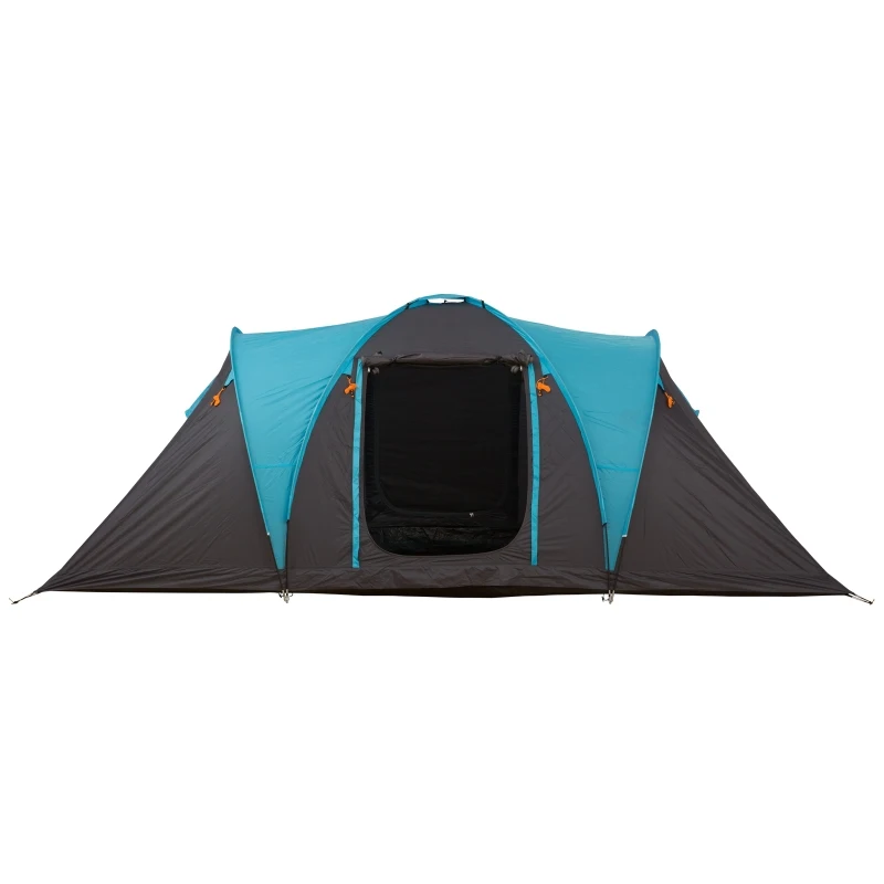 Outsunny 4-Person Outdoor Steel Frame Camping Tent Blue