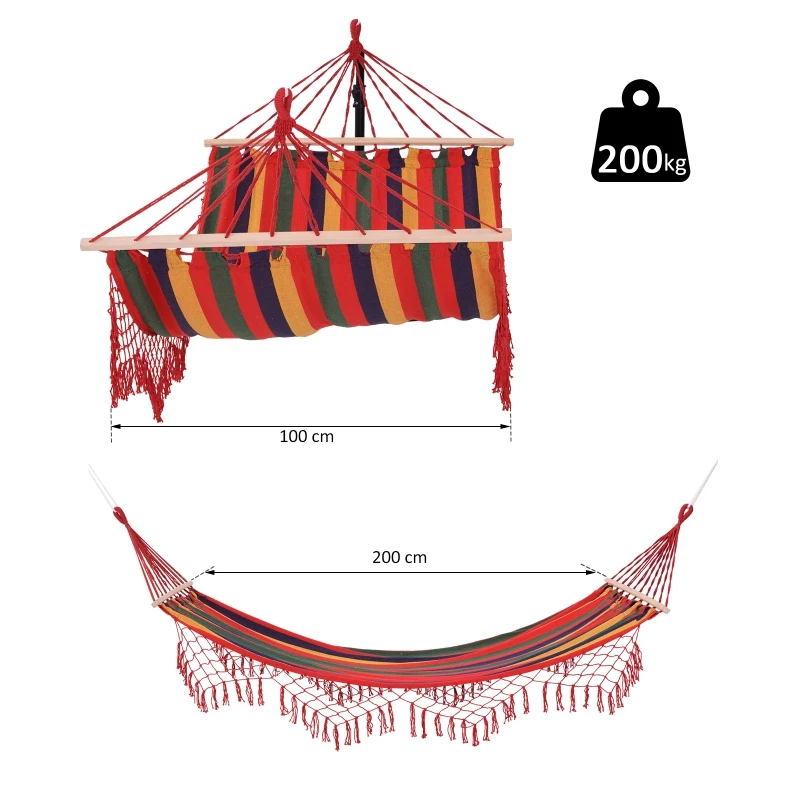 Hangmat 2 x 1 m staande hangmat weerbestendig UV-bestendig buiten tot 120 kg