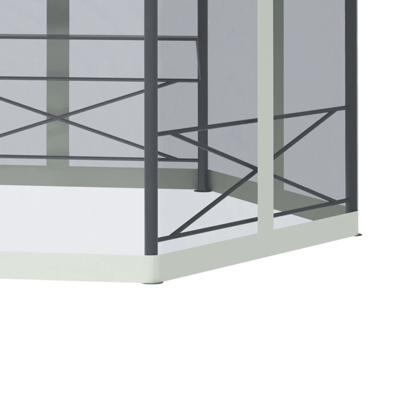 Outsunny altana wodoodporna odporna na warunki atmosferyczne stal szary