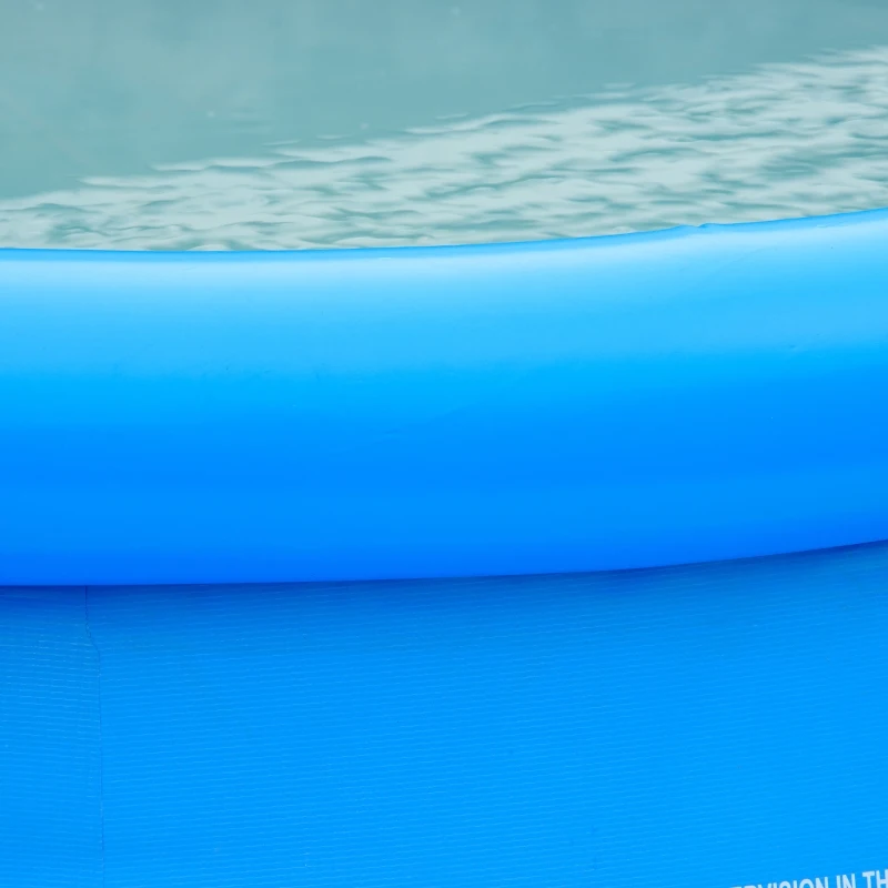 Outsunny Piscina Inflável Redonda 4.000 Litros Ø274x76cm para 3-4 Pessoas Piscina Insuflável Familiar Adultos e Crianças com Inflador de Mão para Jardim Pátio Exterior Azul